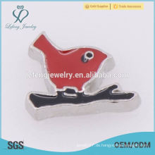 Art und Weisezinklegierung rote schwimmende locket Armbandvogelcharme wholesale